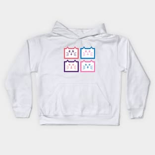 Geometric cats Kids Hoodie